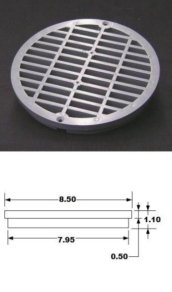 8 1/2 " Plastic Grate for Grate Drain Plastic Oddities (PSP54)