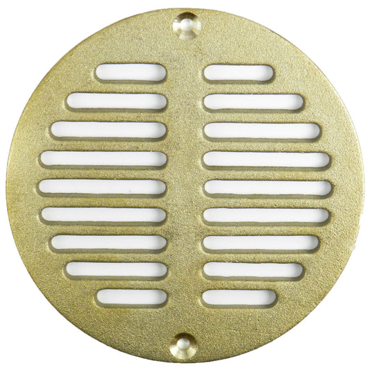 6" Polished Brass Finish Cast Strainer (SP8PB-080434410057)