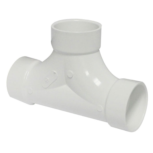 PVC DWV Two Way Cleanout Tee (Hub x Hub x Hub)