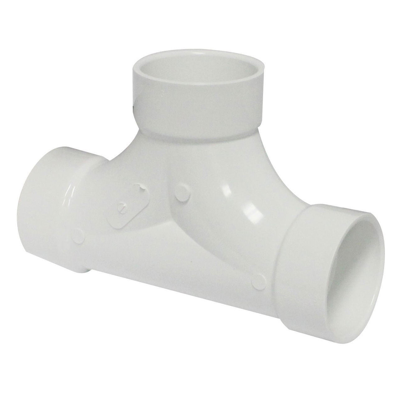 6" PVC DWV Two Way Cleanout Tee (Hub x Hub x Hub)