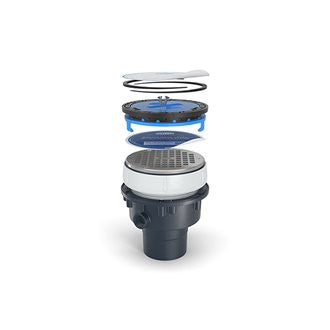 EZ-PV3 - EZ PVC Slab on Grade Drain w 5" Nickel Bronze Head